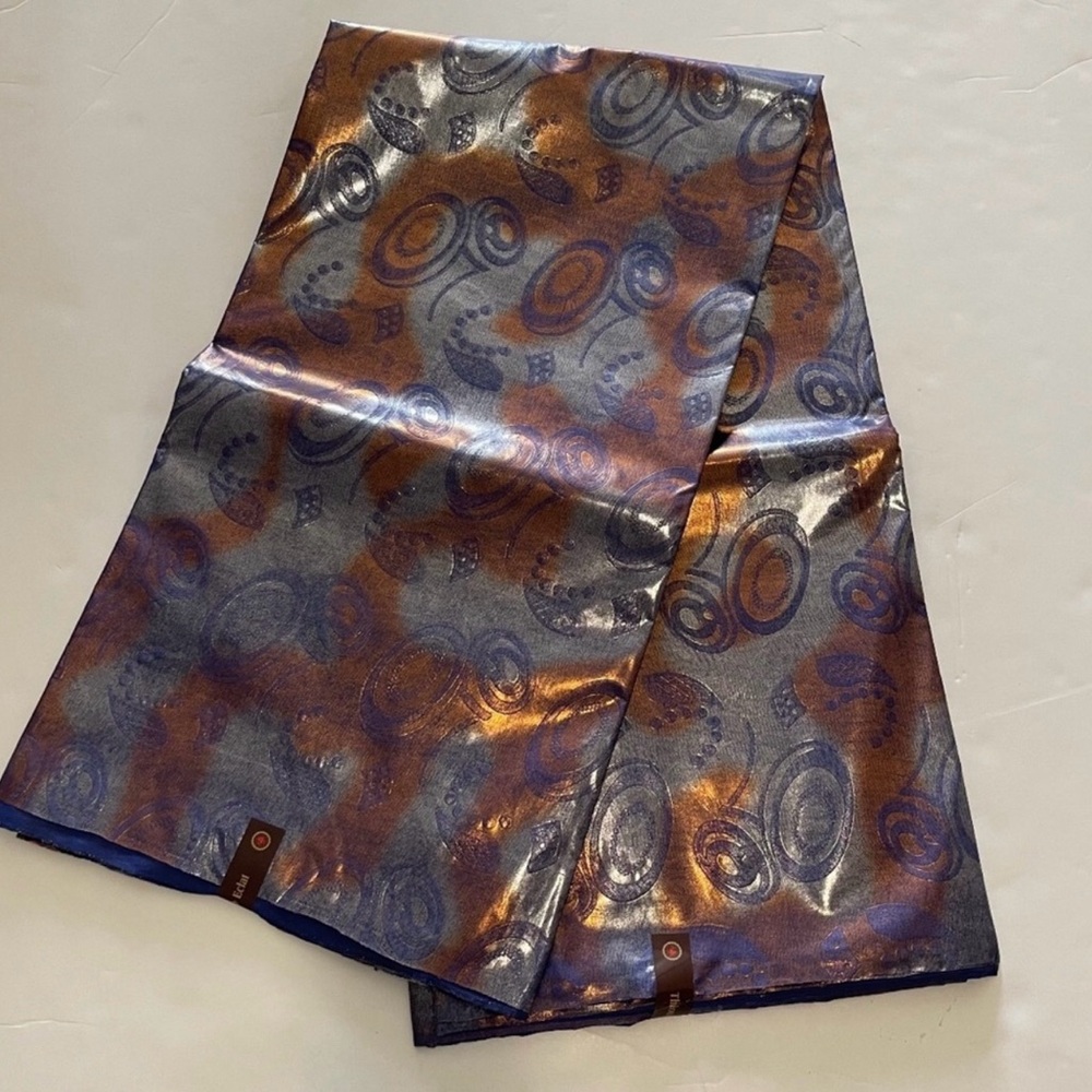 Elegant Metallic Tie Dye Light Weight Poly Cotton Fabric